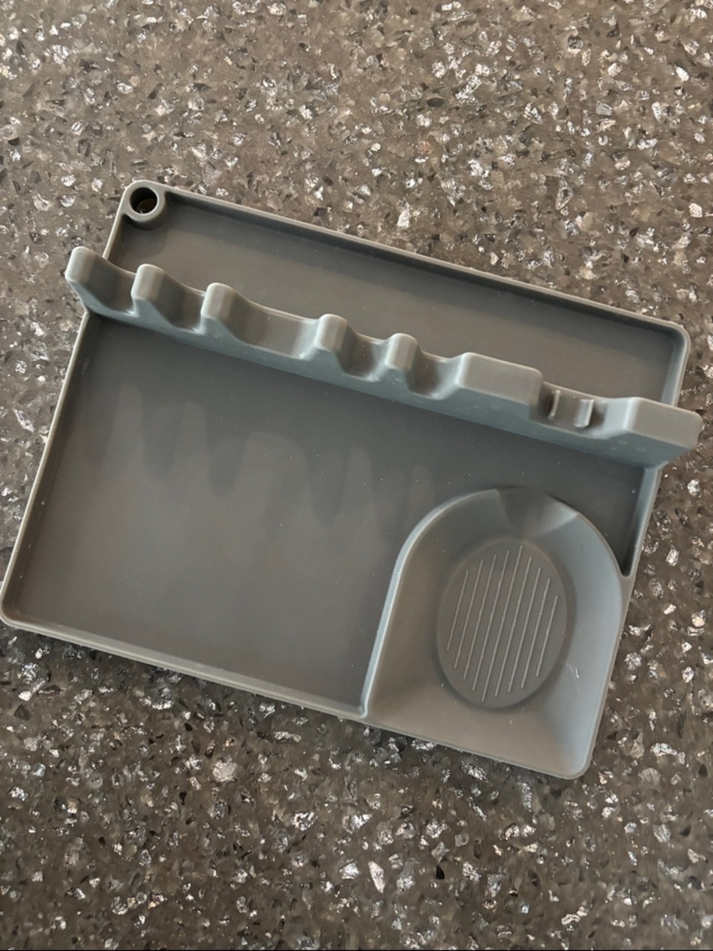 Modern Gray Silicone Desk Catchall Tray